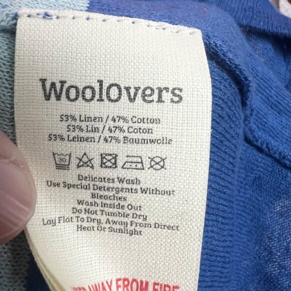 WoolOvers Color Block linen cotton jumper lightweight stripe sweater relaxed - Picture 7 of 8